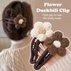 Plush Hair Clips Flower Back Brain Hairpin Gifts Claw Clip