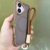 Роскошный матовый полупрозрачный чехол со шнурком Magsafe для iPhone 16e 16 12 13 14 11 15 Pro Max Plus Магнитный чехол для беспроводной зарядки