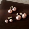 1 пара аксессуаров для ушей Элегантные женские серьги-пусеты из искусственного жемчуга Модные плоские серьги-пусеты для девочек