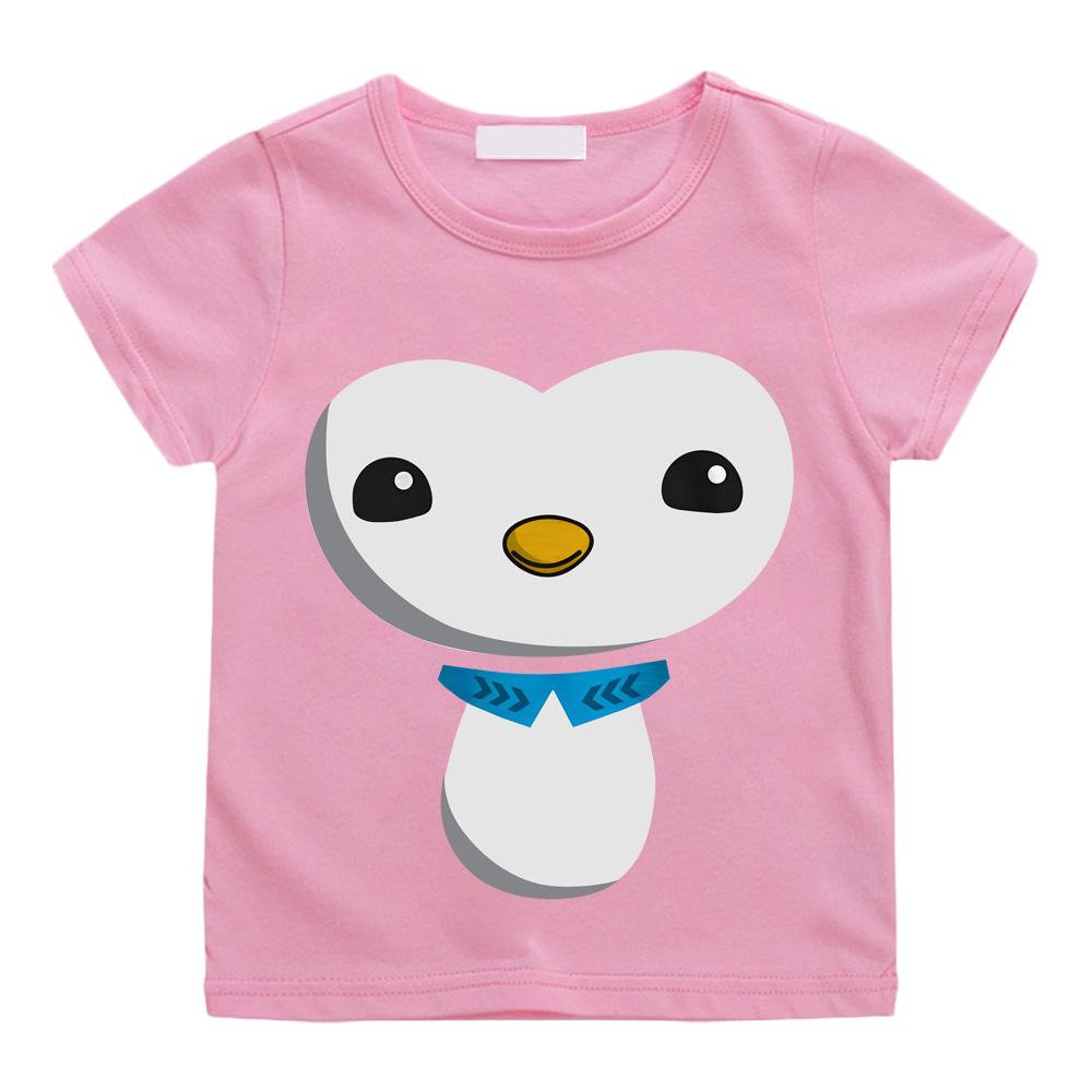 The Octonauts Kawaii Penguin Print T-shirts Cartoon Manga Cotton Short Sleeve Boys/Girls T Shirt Teens Cartoon Print Streetwear
