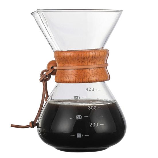 Стеклянный кофейник на 400 мл, термостойкий эспрессо над кофеваркой-перколятором