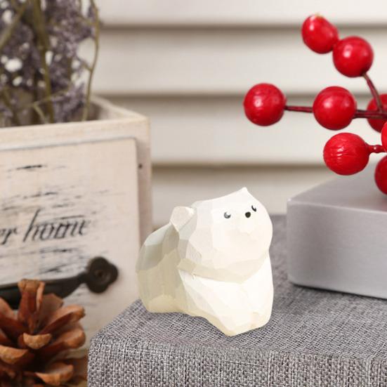 Yousheng 1/3 шт. деревянная резная фигурка медведя, ручная резьба по дереву, небольшая статуэтка животного, скульптура, украшение для домашнего офиса, рабочего стола, орнамент