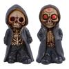 Halloween Standing Skeleton Man Ornaments Creative Halloween Horror Mask Man Resin Crafts Ornaments