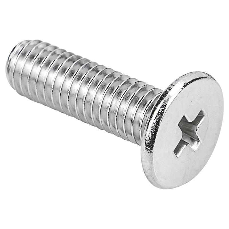 Nickel-Plated CM Large Flat Head Cross Slot Screw - Thin Head M3/M4/M5/M6.
