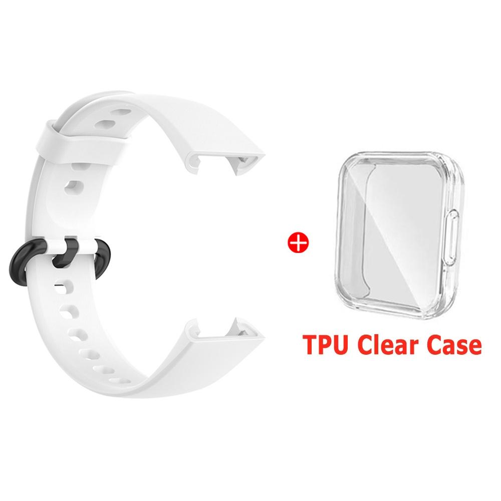 Silicone Strap For Xiaomi Mi Watch Lite 2 Watchbands Watch Strap For Redmi Watch 2 Lite Strap Bracelet With Protector Case