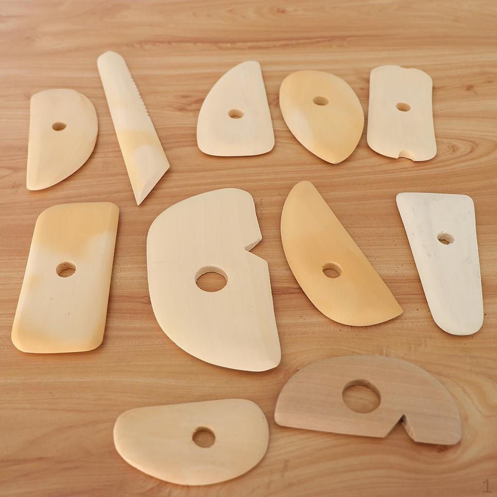 11 Pieces Wooden Polymer Clay Ceramic Shaping Tools DIY Hand