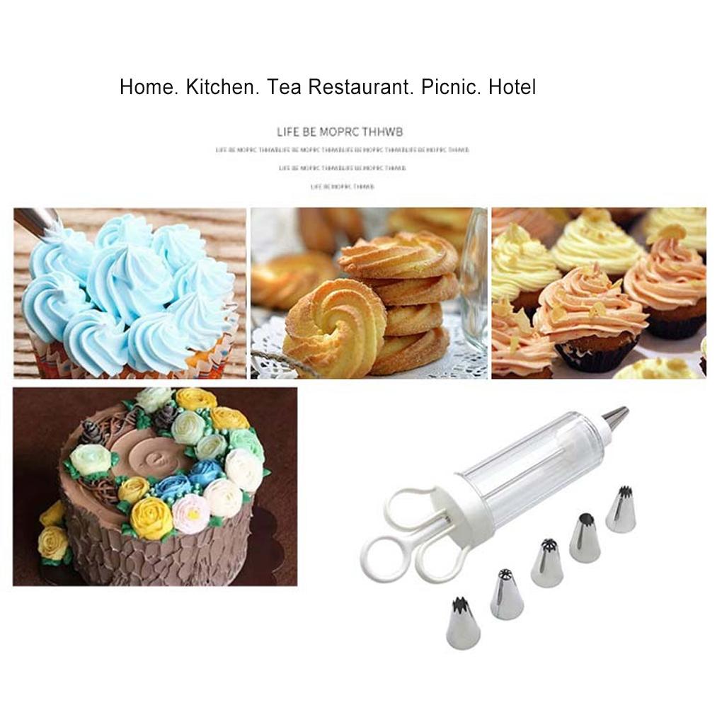 Украшения десертов с помощью набора насадок из нержавеющей стали Насадки для глазури Самостоятельная сборка диспенсера Выпечка кондитерских изделий Украшения для печенья