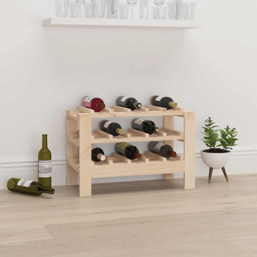 Wine Rack 61.5 x 30 x 42 cm Solid Pine Wood