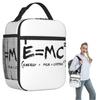 Наука E = MC2 Энергия Молочный Кофе Физика Математика Изолированная Сумка-Ланчбокс для Женщин Детей Контейнеры для Еды Термосумка-Ланчбокс Сумка-Тоут