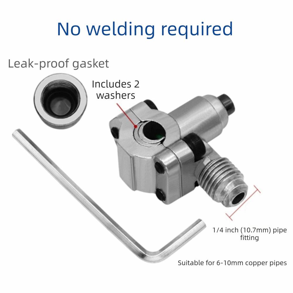 Zinc Zinc Zinc Alloy Line Piercing Valve Kit 6 To 10MM Refrigeration Needle Valves Copper Tubes Repair