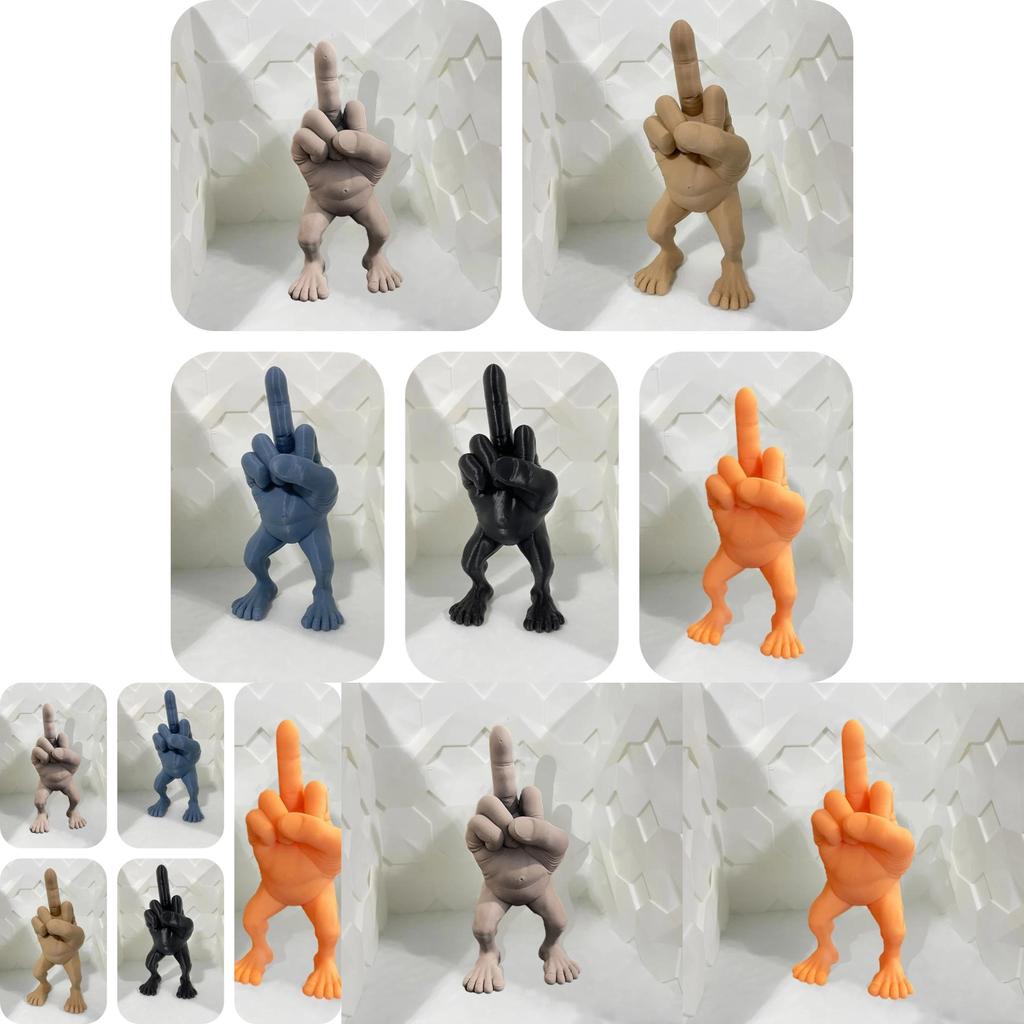 Креативное темно-синее украшение для офисного стола, юмористическая фигурка из смолы в виде среднего пальца