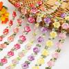 2CM Width Flower Lace Fabric Floral Embroidery Ribbon DIY Sewing Garment Applique Decor Accessories 2cm Lace Trim Crafts