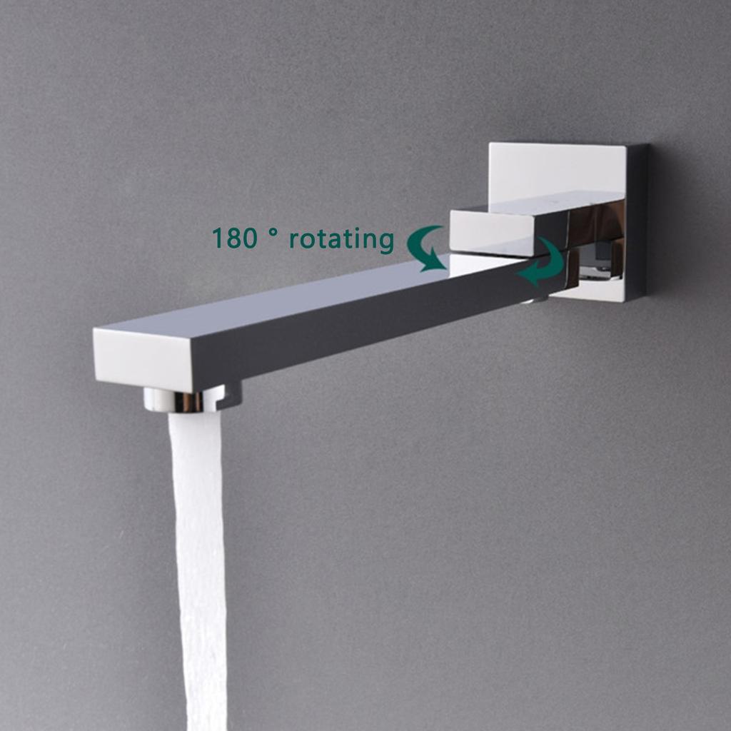 Настенный настенный настенный настенный смеситель для душа для ванны, смеситель для душа, наполнитель для излива, складывающийся на 180 градусов