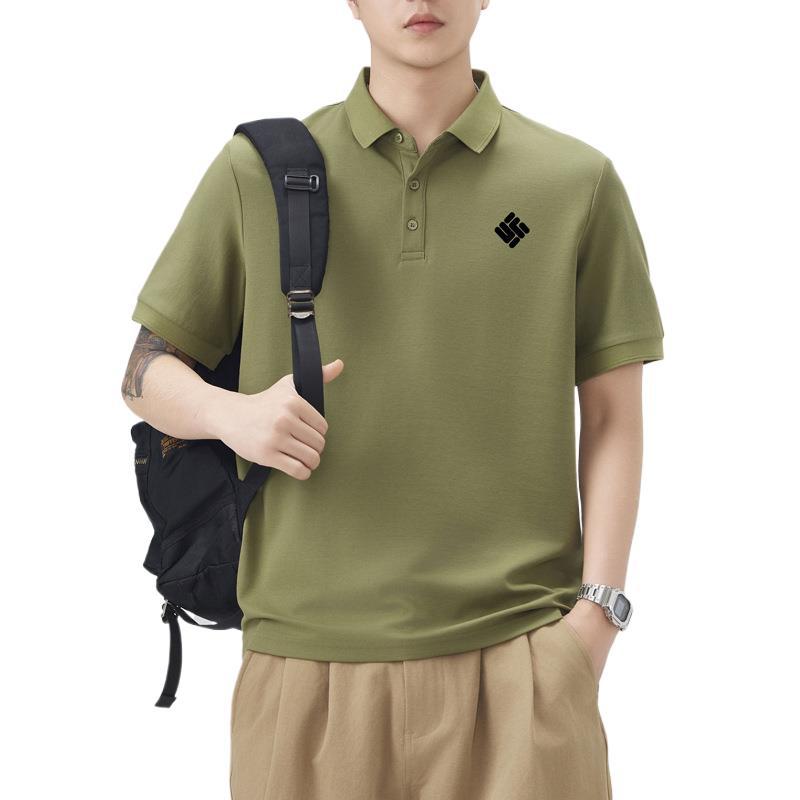 Летняя тонкая трехмерная футболка-поло с коротким рукавом с силиконовым принтом, мужская футболка-топ