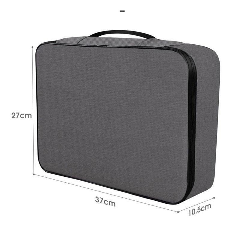 Document Storage Bag Multi-functional Card Bag with Password Lock Account Book Certificate Passport Finishing Storage Case Large Capacity Portable