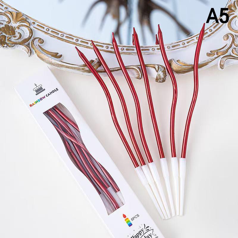 2 шт. Изогнутые свечи для торта День рождения Детский праздник Раскрытие пола Украшение для кексов Свечи Топперы Свадебная вечеринка Декоративные