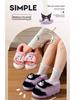Sanrio Kuromi Women's and Children's Plush Cotton Slippers - Warm Autumn/Winter Thick-Soled Parent-Child Home Shoes
