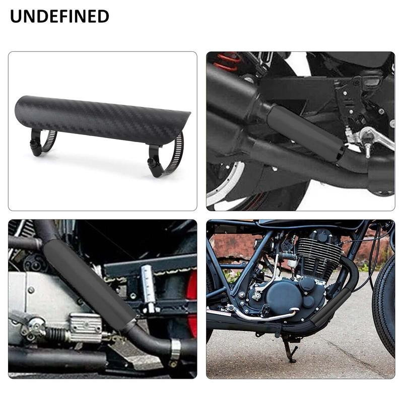 Motorcycle Exhaust Muffler Carbon Fiber Protector Escape Heat Shield Cover Guard Anti-scalding For KAWASAKI Z900 Pit Dirt Bike