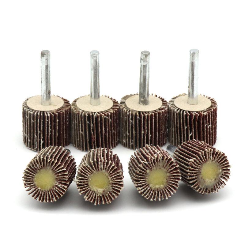 10 шт. 6 мм на хвостовике полировальный круг для деревообработки, металлообработки, шлифовальная головка для сверла с зернистостью 80 #, наждачная бумага, шлифовальный клапан