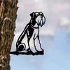 1pc Metal Schnauzer Silhouette Rustic Puppy Dog Cutout for Outdoor Home & Garden Decor, Perfect Housewarming Gift for Dog Lovers