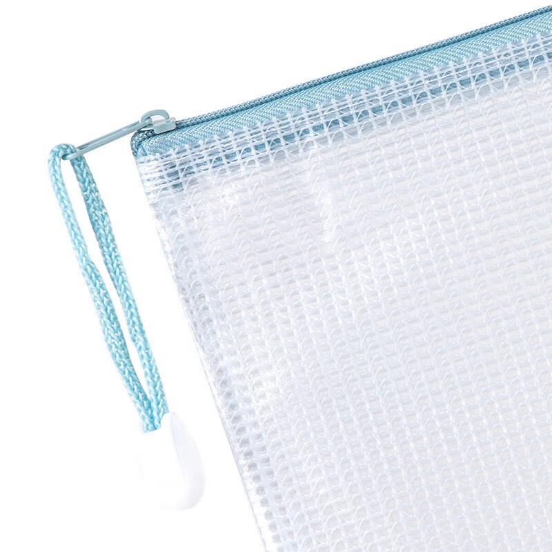 Deli A4 Transparent Zipper File Bags (20-Pack)