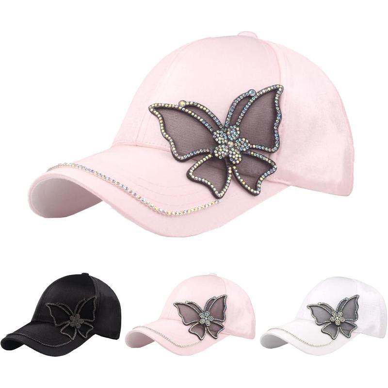 Womens Embellished Sun Hat With Wide Brim Foldable Adjustable Beach Travel Outdoor