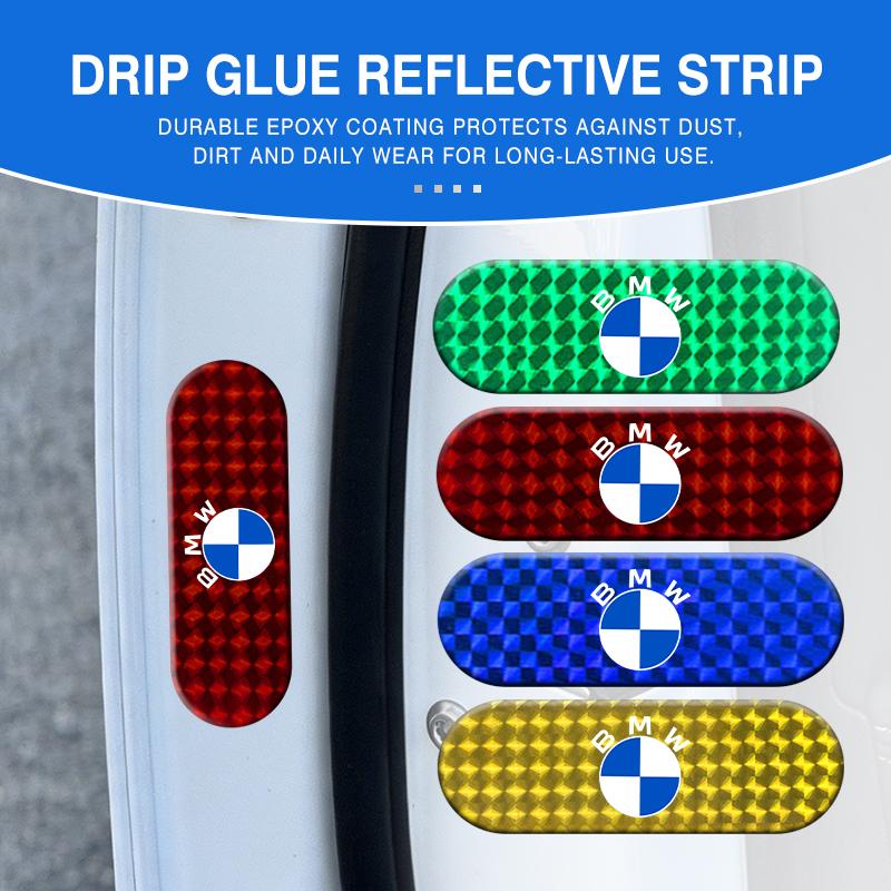FA3-Car Safe Self-adhesive Reflector Device strips Front Rear Warning For BMW M 1 3 4 5 6 7 Series M3 M6 F01 F02E34 E36 E70 F10 X6