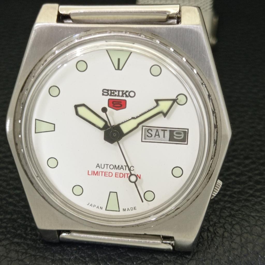 ВИНТАЖНЫЕ МУЖСКИЕ ЧАСЫ SEIKO 5 AUTOMATIC 6119B ЯПОНИЯ ЦВЕТ БЕЛОГО ЦИФЕРБЛАТА a702360-5