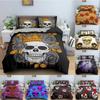 3D Skull Print Bedding Set Skeleton Duvet Cover Comforter Covers For Bedroom Twin King Size Quilt Cover With Pillowcase