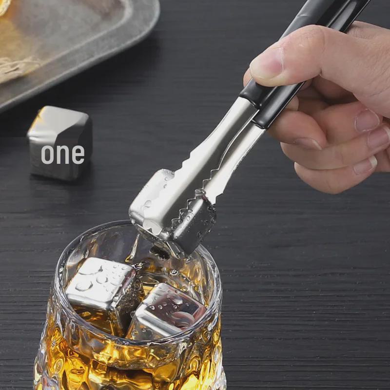 YEDE Stainless Steel Non-Slip Ice and Sugar Cube Tongs for Bar or Coffee