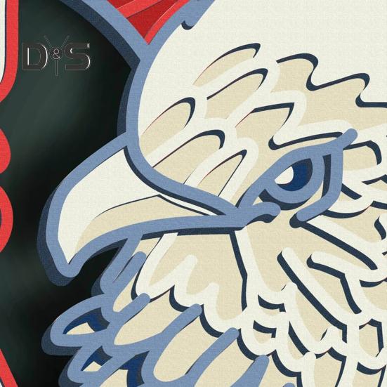 4 июля Дверная табличка День независимости Деревянная табличка с орлом Патриотическая дверная вешалка Приветственный знак для настенного декора крыльца фермерского дома