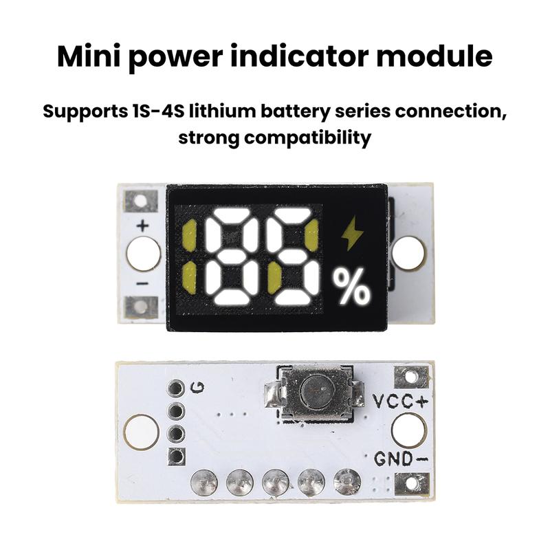Mini Power Display Indicator 1S 2S 3S 4S Series Battery Meter Lithium Battery Capacity Precision LED Electricity Display Module
