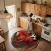 Red Horse,Round Area Rug,Carpet Rug for Living Room Bedroom Sofa Playroom Decor,Non-slip Floor Mat