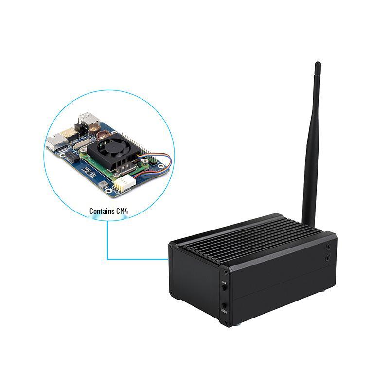 NAS-сервер на базе Raspberry Pi CM4 с двумя портами SATA и 2-дюймовым ЖК-дисплеем