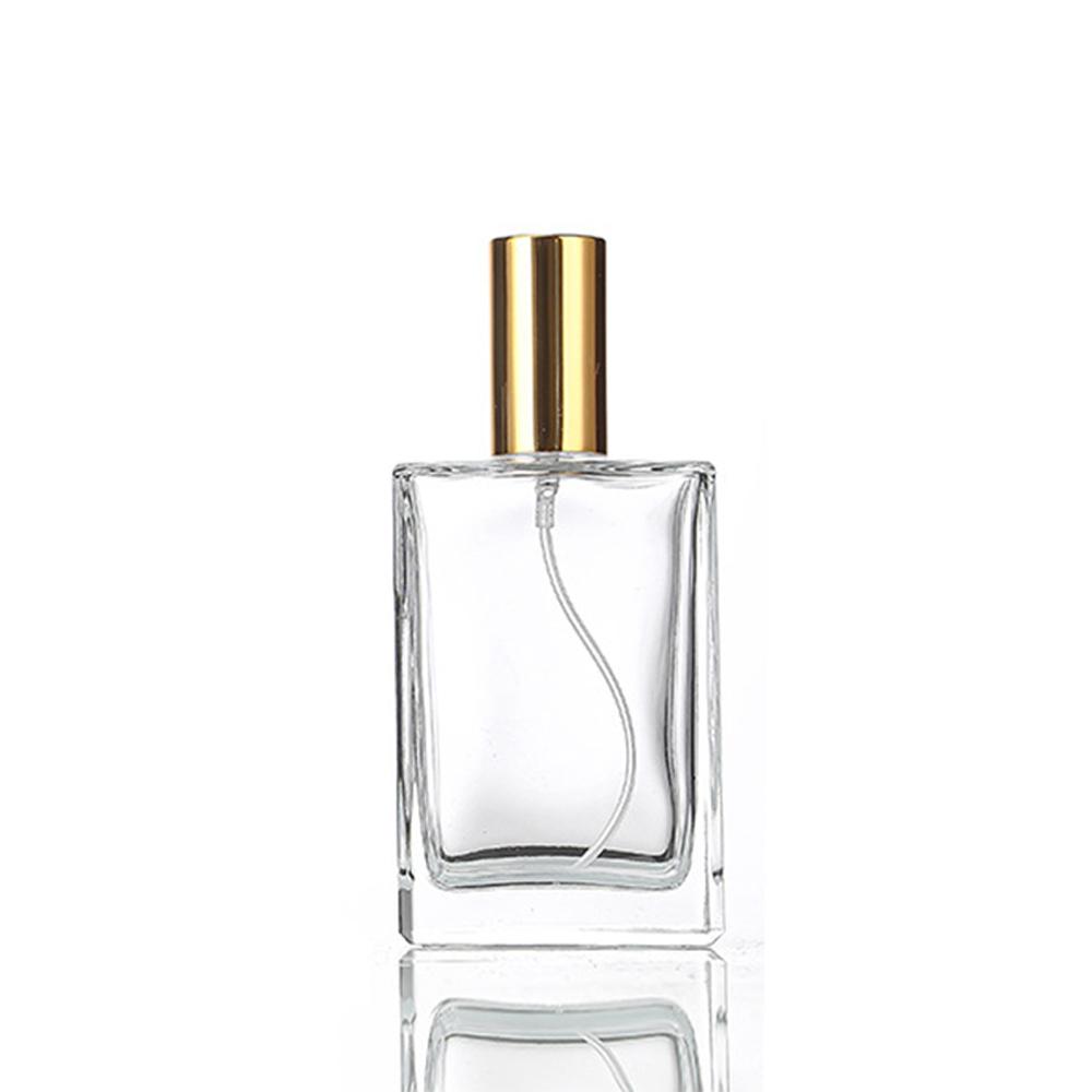 5PCS 10PCS 15ml 30ml 50ml Clear Mini Sample Refillable Perfume Spray Glass Atomizer Bottle With Black Golden Silver Lid