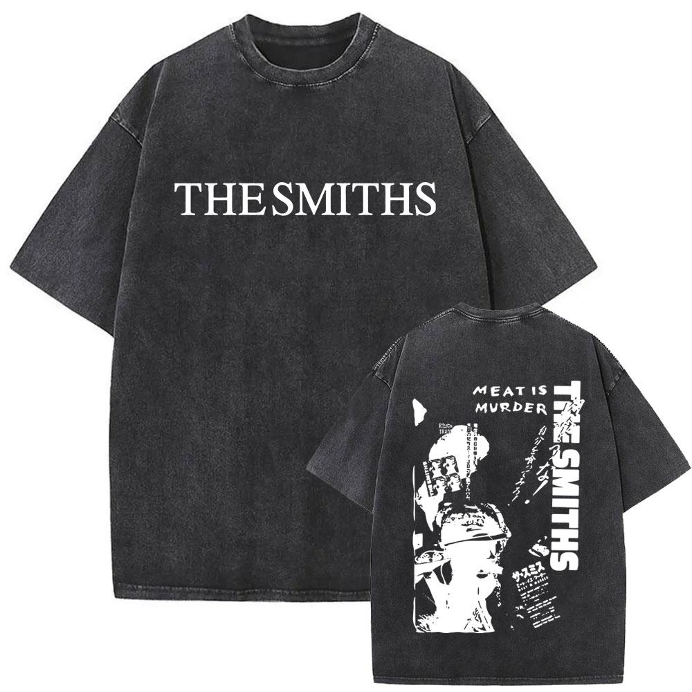 Rock Band The Smiths Более громкая Винтажная стираная футболка Альтернативная s Инди Морисси Футболка The Queen Is Dead Футболки Унисекс