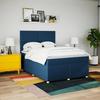 Maison Exclusive - Sommier à lattes de lit avec matelas Bleu 160x200 cm Tissu