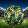 Мяч для футбола Neymar Jr, размер 5, с принтом, из износостойкого ПУ, для матчей, тренировок и ежедневной практики, подарок на день рождения для любителей футбола