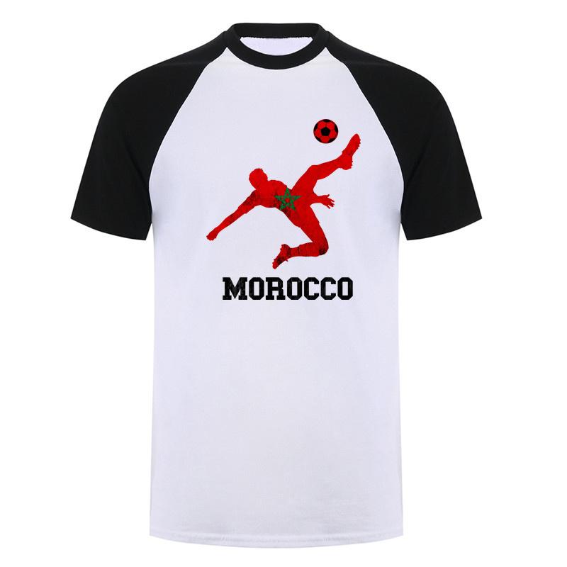 Cool Morocco Soccer Flag Star Loose Tshirt National Gift Moroccan Football Fan Casual Tee Printed T Shirts Da057