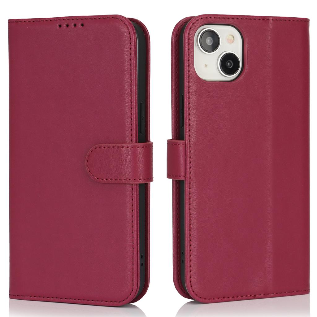 For iPhone 15 Plus/14 Plus Stand Case Shockproof Leather Wallet Phone Cover