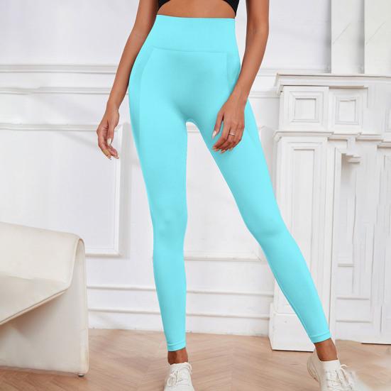 Женские леггинсы для йоги, утягивающие живот, утягивающие бедра, с высокой талией, бесшовные обтягивающие брюки для тренировок