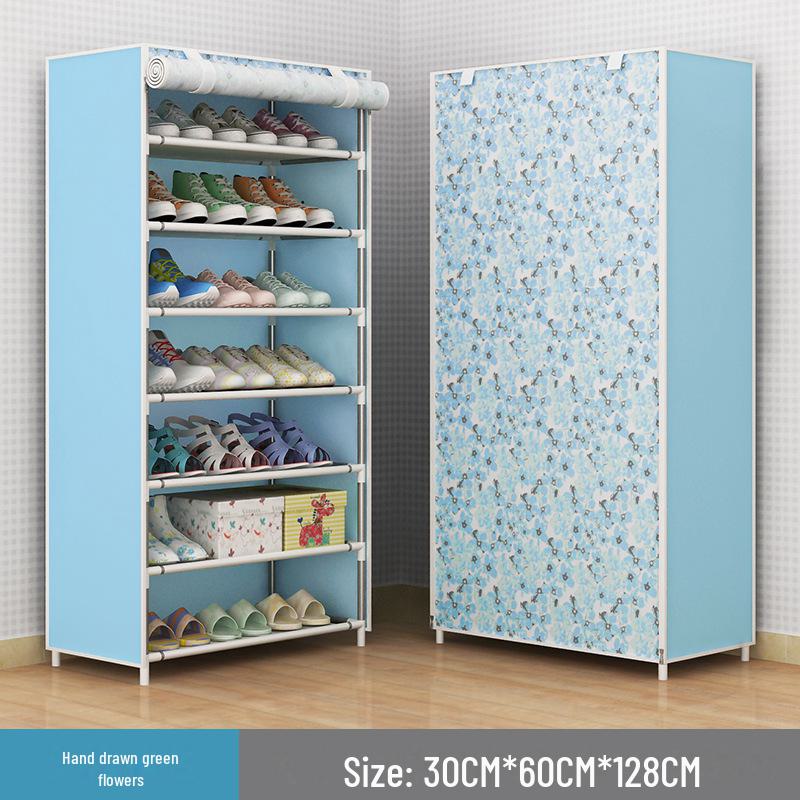 Multi-layer Shoe Rack for Home, Door, or Dorm Storage - Dustproof and Space-saving Shoe Organizer.