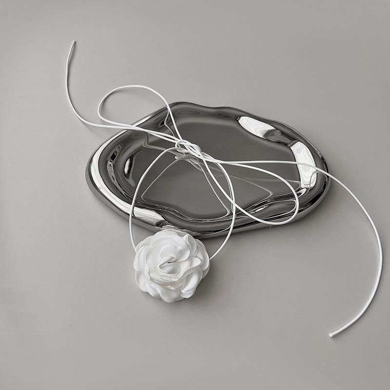 Ожерелье-колье для женщин, регулируемая цепочка для вечеринки, свадьбы, модные украшения, подарок для девочек, ожерелье с розами, романтическое