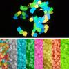 500PCS Luminous Stone Fish Tank Aquarium Landscaping Luminous Stone, Diamond Shaped Colorful Glowing Stones, Outdoor Decoration