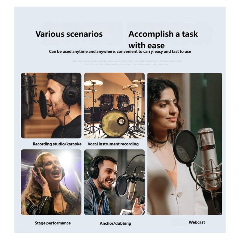 Top Studio Металлический конденсаторный микрофон U87 Профессиональный кардиоидный студийный микрофон для записи Подкастинга Закадрового озвучивания Стриминга Дома А