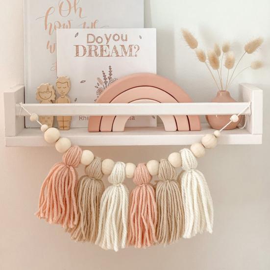 Tassel Garland Wear-resistant Wide Application Lightweight Chic Boho Style Pom for Children Room