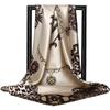 Luxury Women Silk Scarf Square Headband Female Satin Hijab Large Shawl Wrap Lady Kerchief Chain Print Scarf