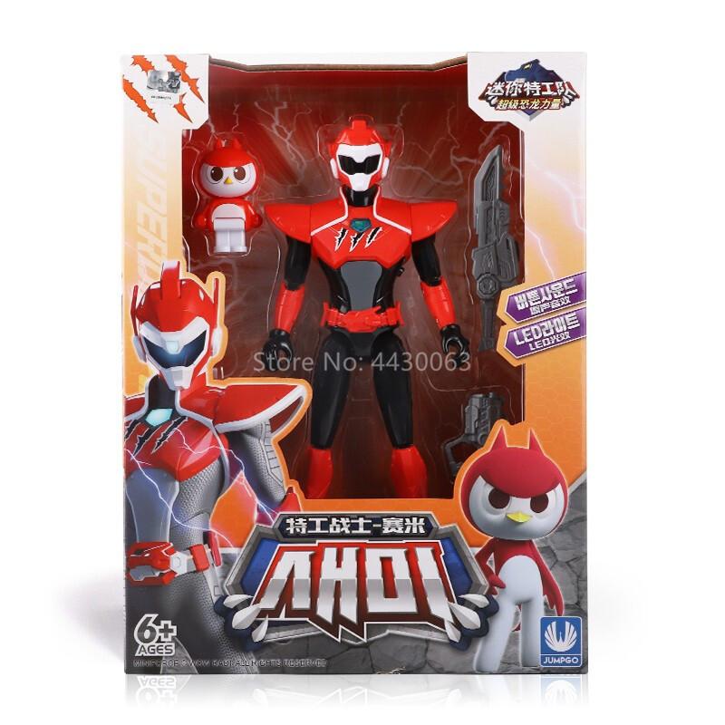 Newest Mini Force Transformation Toys with Sound and Light Action Figures MiniForce X Simulation Animal Dinosaur Mini Agent Toy