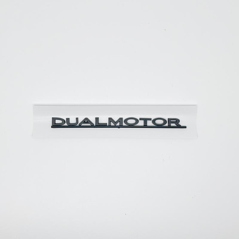 3D ABS Chrome Red Line Black Logo DUAL MOTOR Emblem Letters Car Styling Trunk Badge For Tesla 3 Y S X DUAL MOTOR Accessories