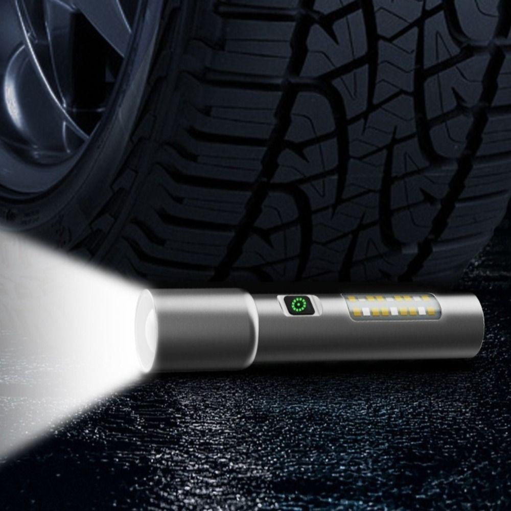 USB Rechargeable Telescopic Zoom Lamp with 6 Modes Camping Emergency Torch  for Outdoor